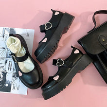 Harajuku Kawaii Aesthetic Coquette Pink Heart Mary Jane Shoes
