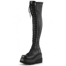 Harajuku Goth Punk Y2K Grunge Aesthetic Chunky Platform Overknee Laceup Combat Boots