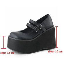 Harajuku Aesthetic Fashion Goth Grunge Chunky Platform Mary Jane Shoes
