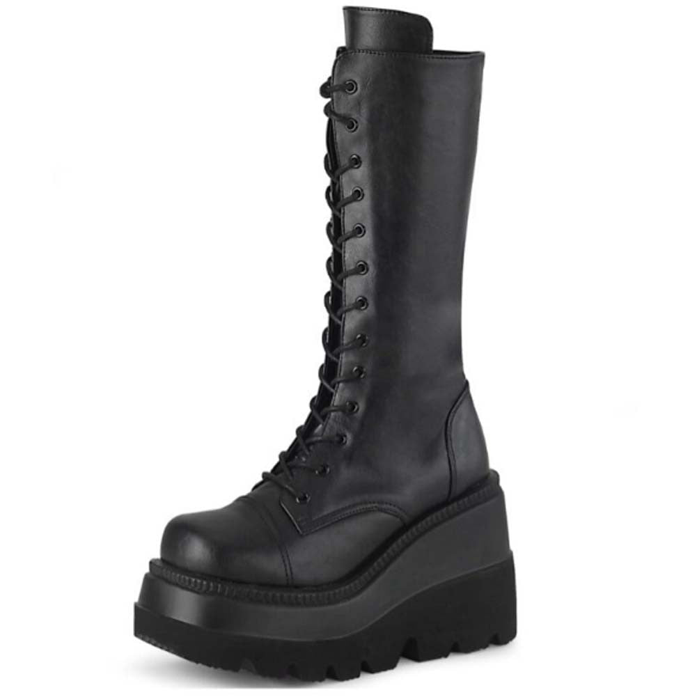 Harajuku Goth Punk Y2K Aesthetic Chunky Platform Knee High Combat