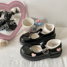 Harajuku Kawaii Aesthetic Coquette Pink Heart Mary Jane Shoes