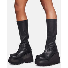 Harajuku Goth Punk Y2K Aesthetic Chunky Platform Knee High Combat Boots