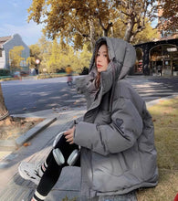 grey down jacket women