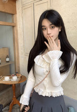 womens white coquette top long sleeve lace cardigan