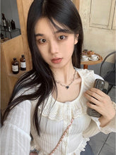 womens coquette long sleeve top white blouse