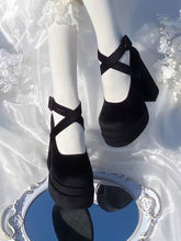 womens gothic lolta shoes black mary jane heels