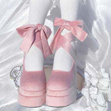 womens lolita shoes platform high heels pink