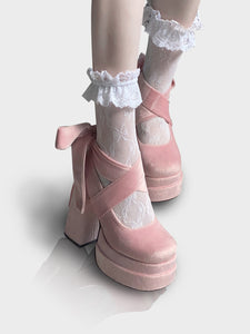 womens pink block heel mary jane shoes heels