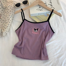 womens kawaii purple kuromi crop top