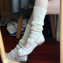 Kawaii Balletcore Aesthetic Gyaru Rib Knit Leg Warmers Slouchy Socks