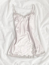 womens white satin slip dress coquette aesthetic