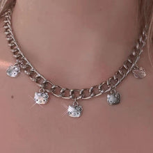 Harajuku Kawaii Aesthetic Y2K Hello Kitty Bling Rhinestone Necklace