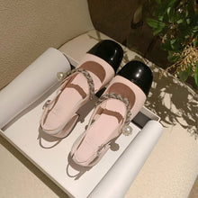 Kawaii Aesthetic Korean Old Money Jang Wonyoung Inspired Slingback Low Heel Baby Pink Shoes