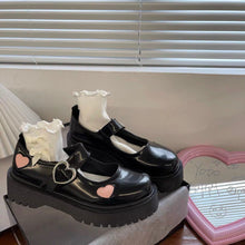 Harajuku Kawaii Aesthetic Coquette Pink Heart Mary Jane Shoes