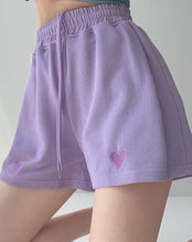 Harajuku Kawaii Aesthetic Heart Embroidered Sweatpants Shorts
