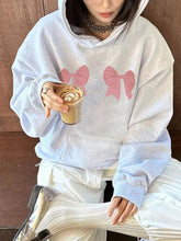 coquette hoodie with pink bows