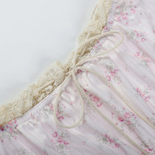 womens pink floral babydoll top aesthetic clothes