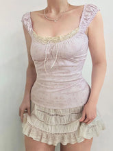 womens milkmaid top pink floral coquette aesthetic