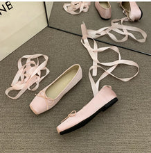 womens aesthetic shoes pink ballet flats silk satin shoes