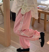 korean fashion outfits cute pink sweat pants for women