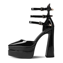womens aesthetic shoes aevitas high heel platform pointed toe heels patent leather shoes black