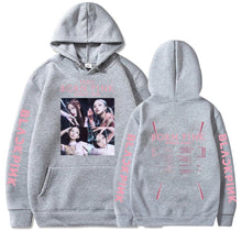 womens blackpink hoodie gray