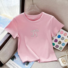 womens coquette aesthetic dollette balletcore pink baby tee bow tshirt