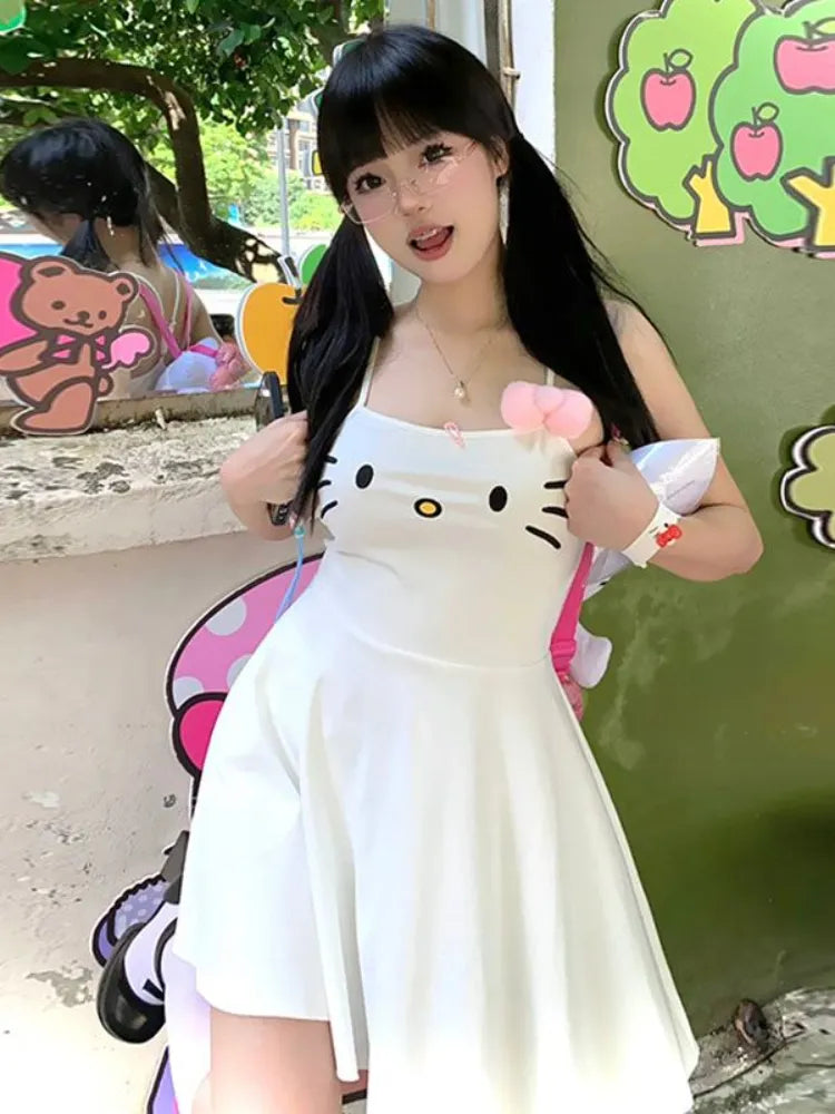 Womens Kawaii Fashion Hello Kitty Dress White – The Kawaii Factory Womens Kawaii Fashion Hello Kitty Dress White – The Kawaii Factory