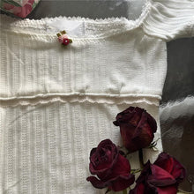 Harajuku Y2K 90s Vintage Whimsigoth Fairy Grunge Satin Rose Babydoll Top