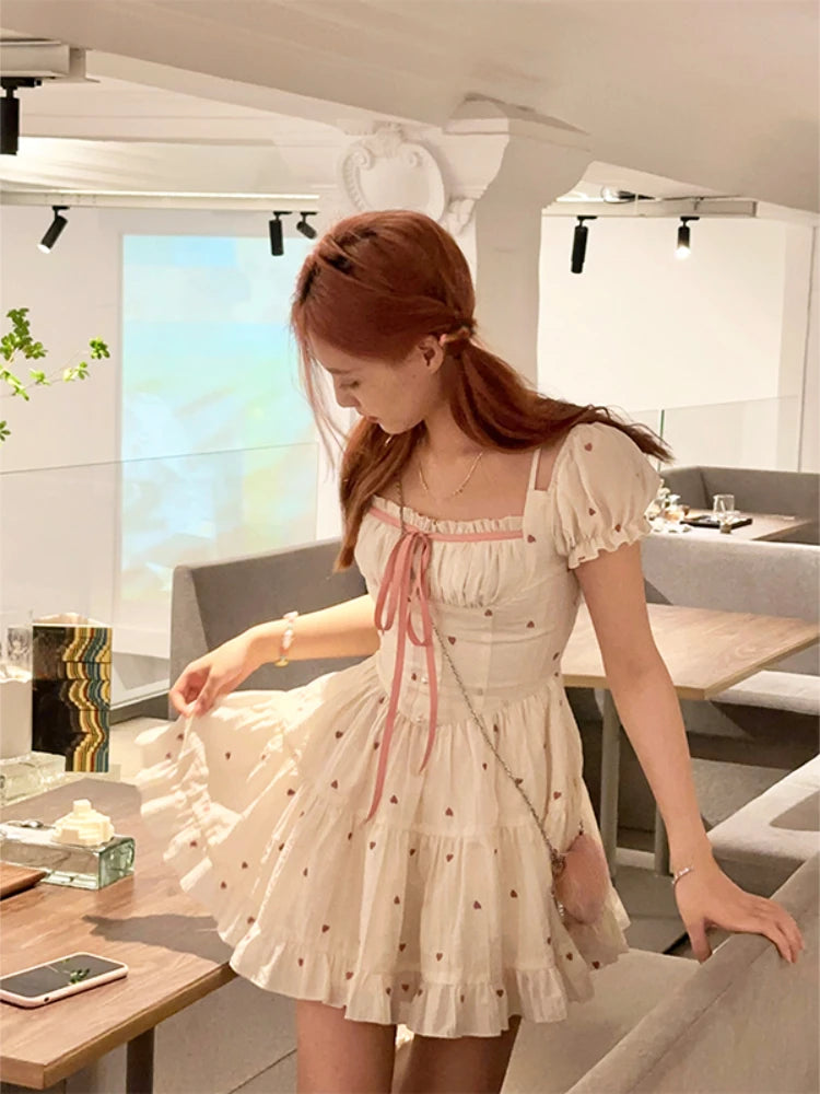 Korean Cute Cocktail Dresses Aesthetic Cute Cheap Party Dresses