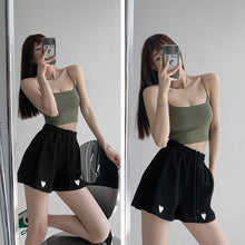 Harajuku Kawaii Aesthetic Heart Embroidered Sweatpants Shorts
