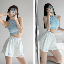 Harajuku Kawaii Aesthetic Heart Embroidered Sweatpants Shorts