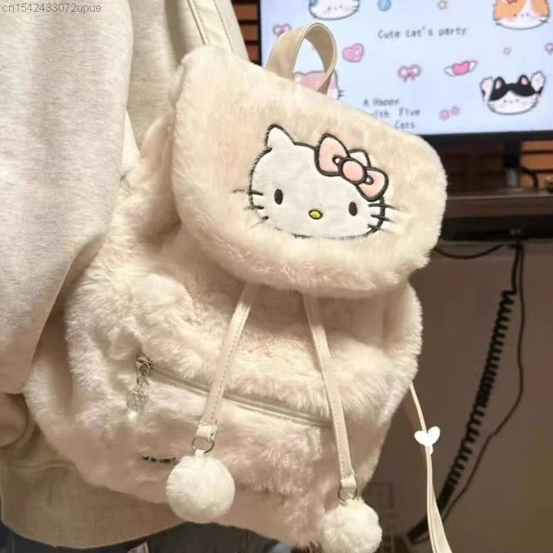 Y2K Kawaii Aesthetic My Melody Hello Kitty Backpack Plush