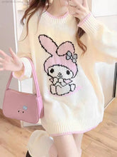 womens kawaii fashion pink beige my melody sweater