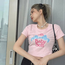 Harajuku Kawaii Fashion Y2K Aesthetic Coquette Dollete Baby Soft Graphic Tshirt