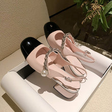 Kawaii Aesthetic Korean Old Money Jang Wonyoung Inspired Slingback Low Heel Baby Pink Shoes