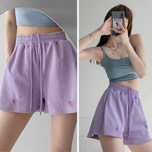 Harajuku Kawaii Aesthetic Heart Embroidered Sweatpants Shorts