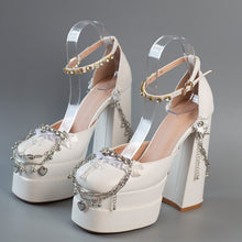 womens bridal alternative wedding shoes for bride high heel platform shoes medusa pumps