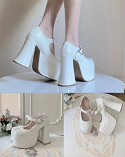 womens alternative wedding shoes gothic lolita shoes heels white