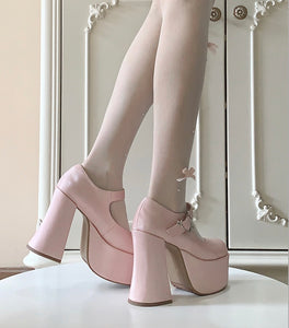 womens pink heels platform shoes gothic sweet lolita fashion