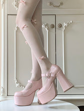 womens coquette heels pink ballet heels chunky heel platform shoes