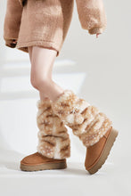 womens coquette girly deer print fur leg warmers rave outfits