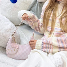 womens cute fashion pink hello kitty shoulder bag
