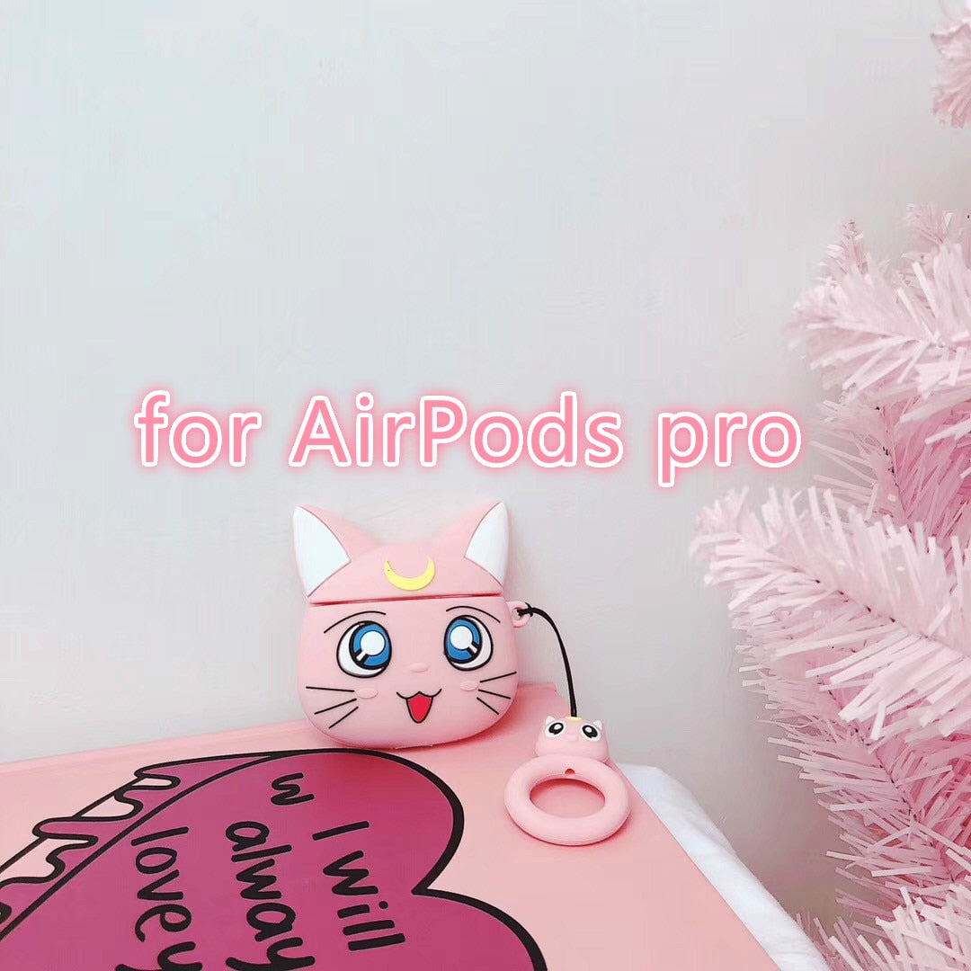 Sailor Moon Cat AirPros Pro Headphones shops Bundle