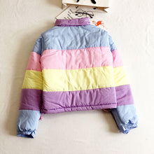 multicolor puffer jacket womens
