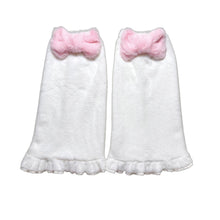 Kawaii Y2K Aesthetic Japanese Gyaru Fashion Faux Fur Leg Warmers