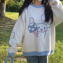 Kawaii Aesthetic Cinnamoroll Ice Cream Knit Sweater
