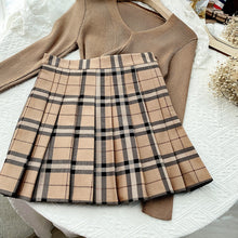 Harajuku Korean Style Dark Academia Aesthetic Beige Gingham Plaid Skirt