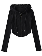 Y2K Cyber Fairy Grunge Aesthetic Acubi Fitted Zip Up Hoodie