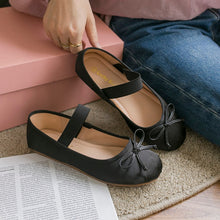 black satin ballet flats